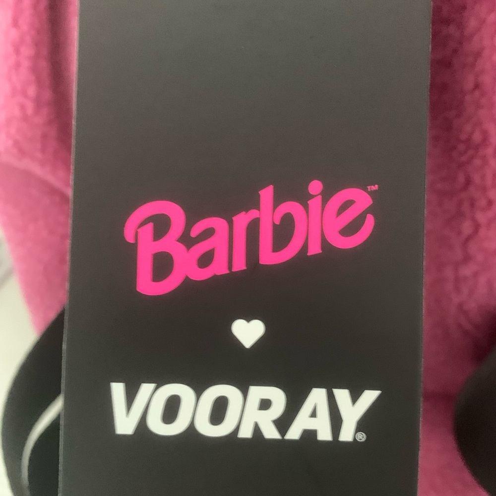 Vooray x Barbie Pink and Black Fuzzy Lexi Backpack - Picture 3 of 4
